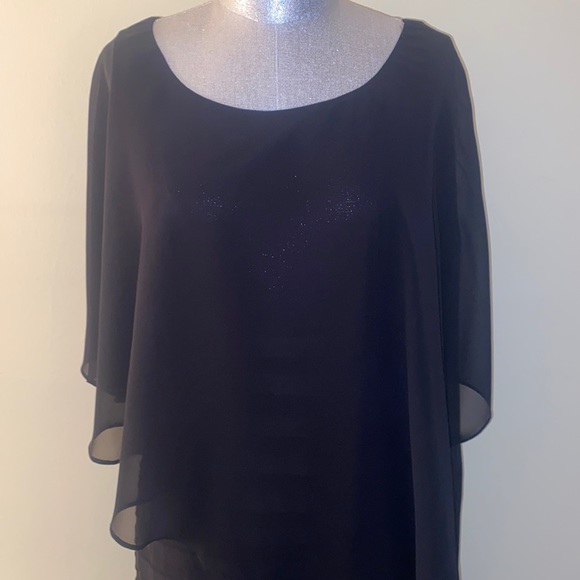 Adrianna Papell Sheer Overlay Dress - Picture 2 of 10